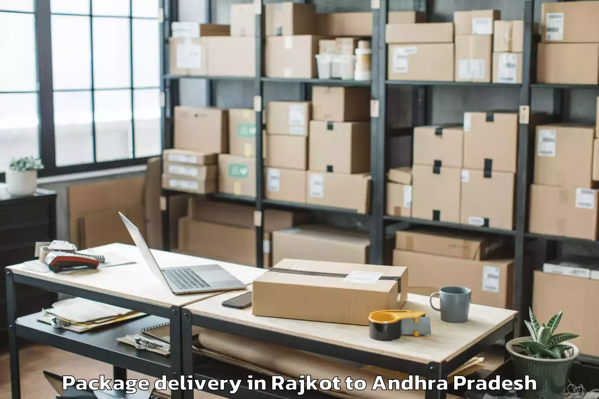 Trusted Rajkot to Nadendla Package Delivery